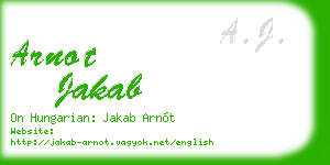 arnot jakab business card